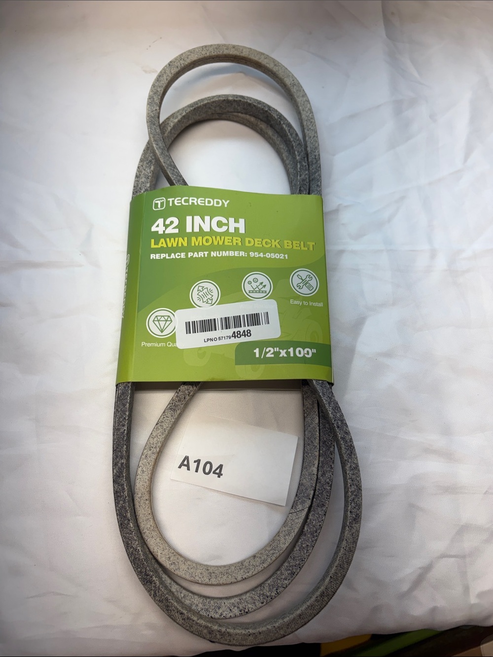 42 Inch Lawn Mower Deck Belt - Gray